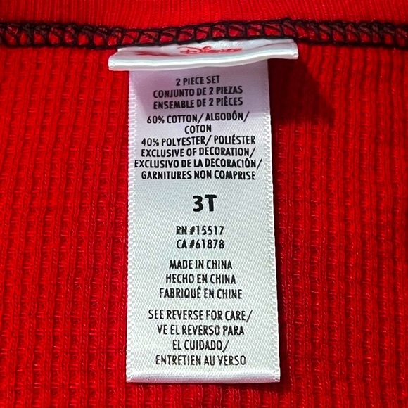 DISNEY Mickey 2-Piece Coordinated Set Long-sleeved Shirt and Pants - Size 3T - Picture 3 of 3